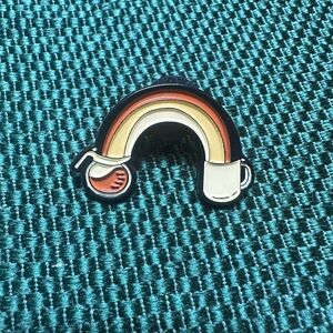 Coffee Rainbow Pin